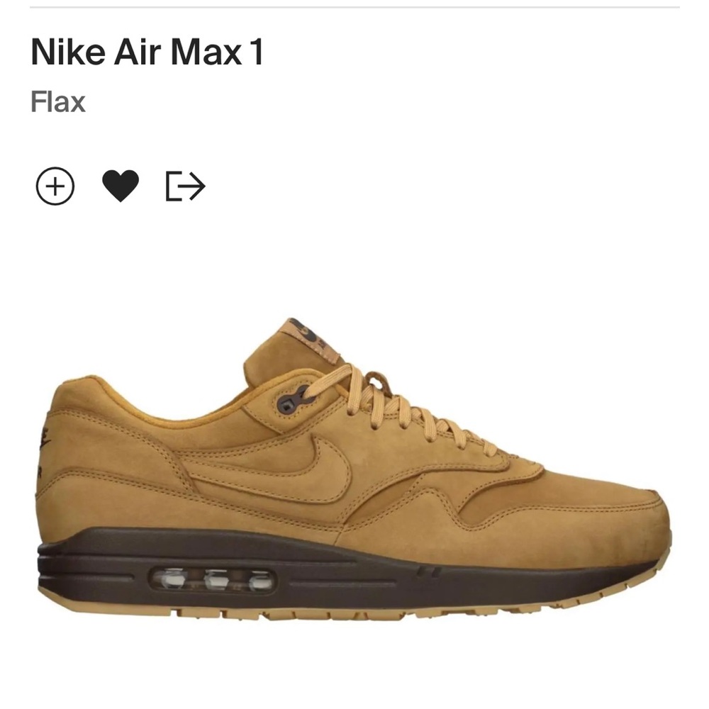 Nike air max 1 "Flax” in size 9.5 men’s